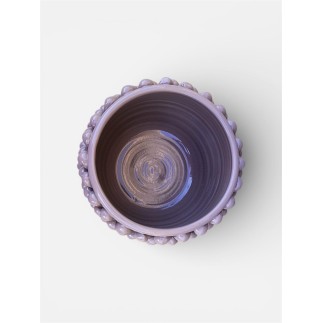 Mezza Pigna in Ceramica A1 con piede decorato a mano