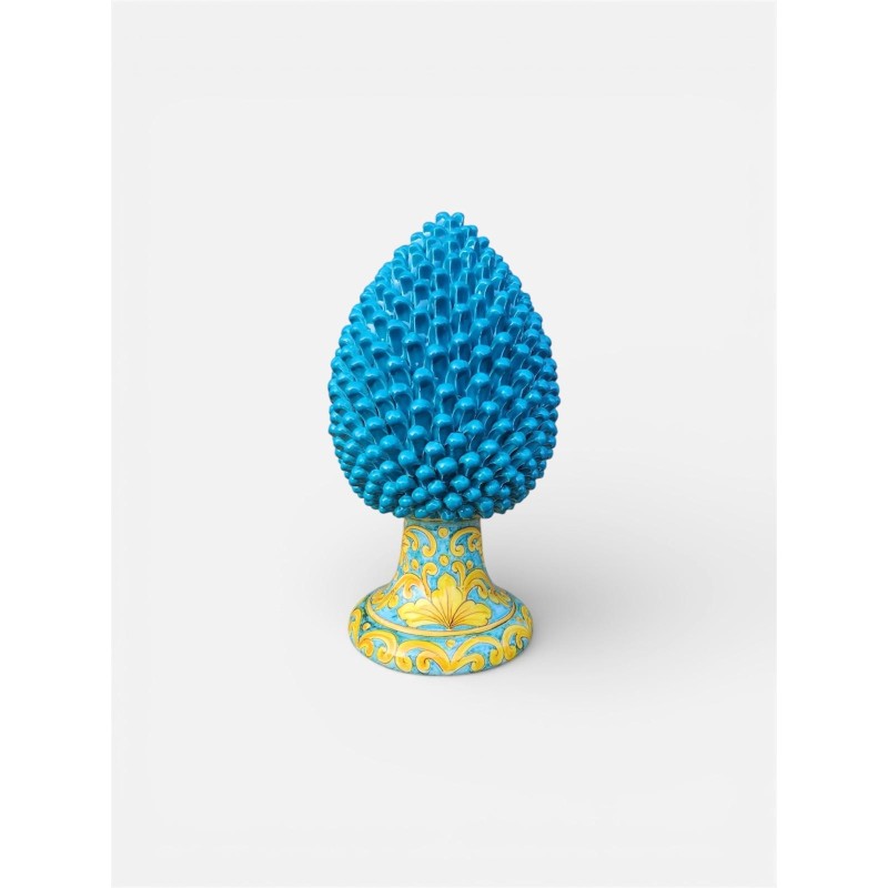 Pigna in Ceramica A2 con base decorata a mano