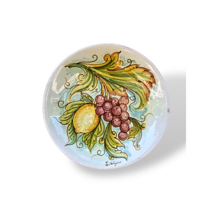 Piatto decoro frutta – in Ceramica di Santo Stefano di Camastra